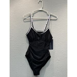 Anna-Kaci Women's 1pc Swimsuit Spaghetti Straps High Cut Bikini Black, Medium